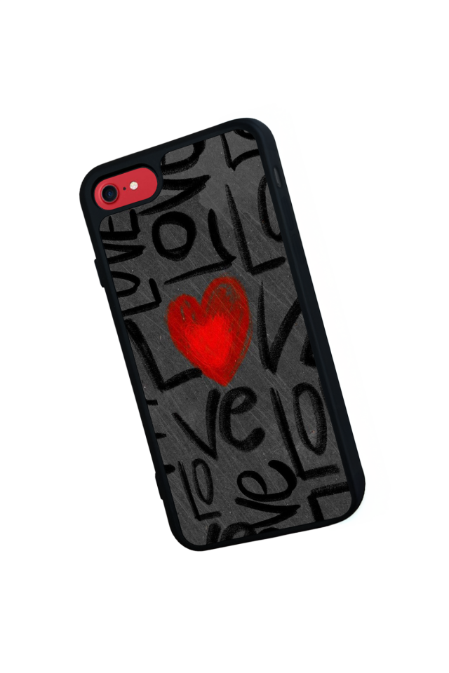 iPhone SE Uyumlu Love Tasarımlı Glossy Premium Kılıf