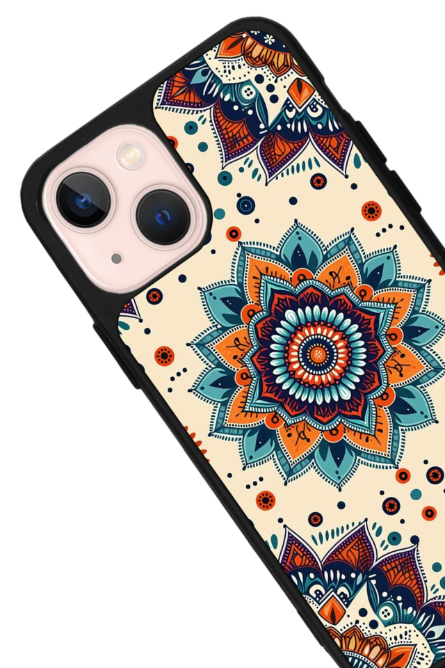 iPhone 15 Uyumlu Mandaal Tasarımlı Glossy Premium Kılıf