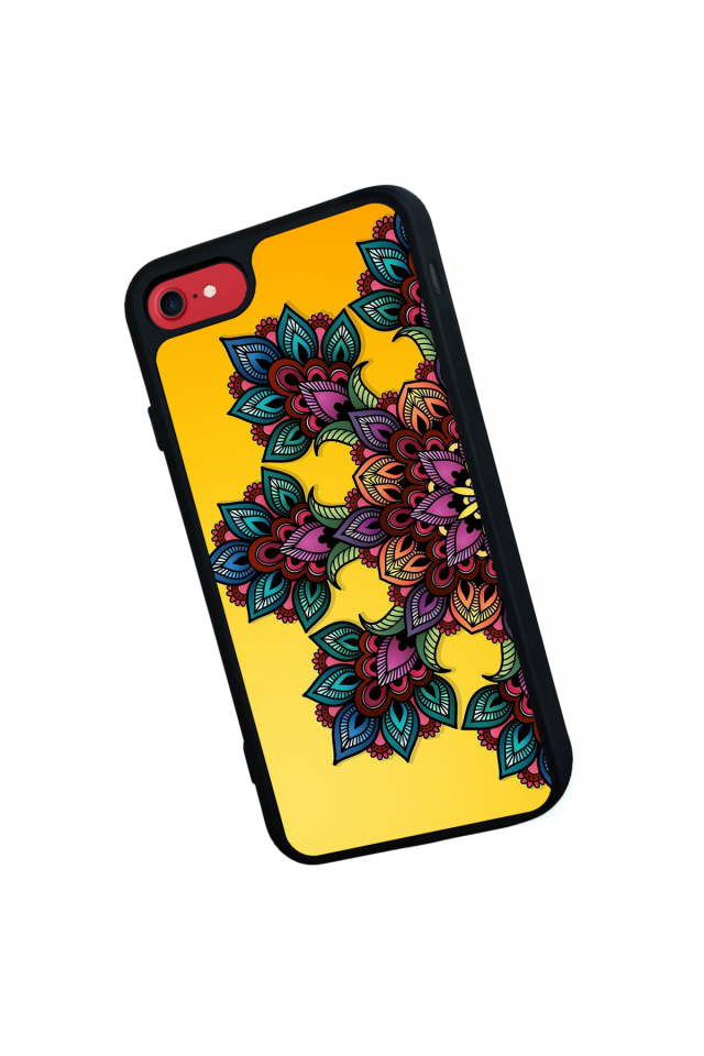 iPhone SE Uyumlu Mandala Tasarımlı Glossy Premium Kılıf