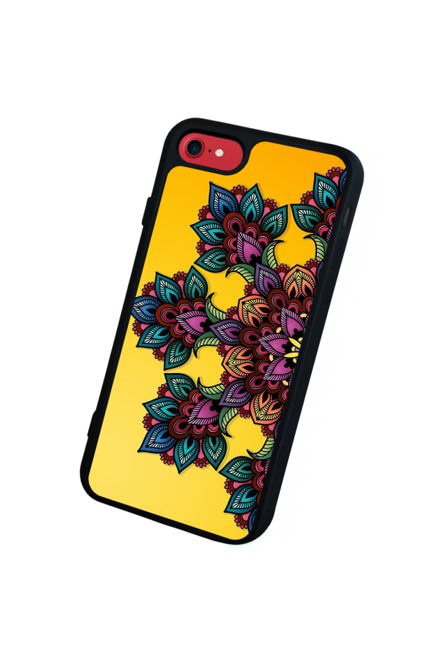 iPhone SE Uyumlu Mandala Tasarımlı Glossy Premium Kılıf