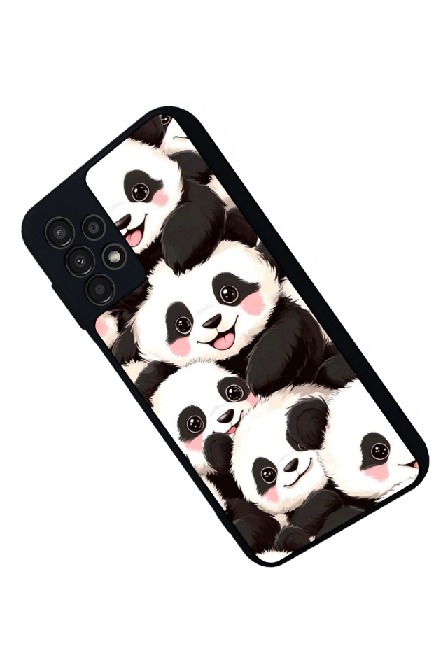 Samsung Galaxy A23 Uyumlu Panda Tasarımlı Glossy Premium Kılıf