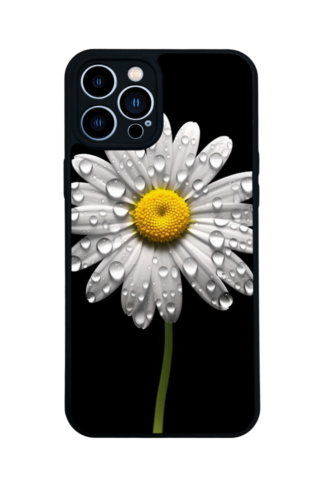 iPhone 12 Pro Max Uyumlu Papatya Tasarımlı Glossy Premium Kılıf