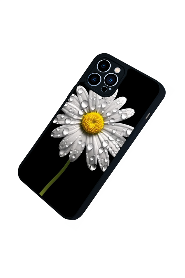 iPhone 12 Pro Max Uyumlu Papatya Tasarımlı Glossy Premium Kılıf