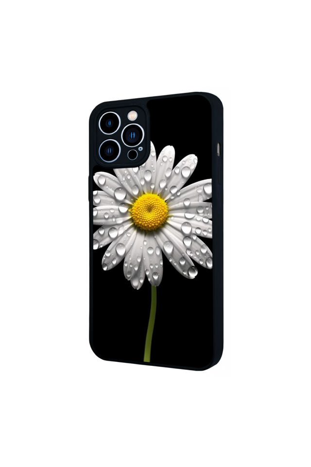 iPhone 12 Pro Max Uyumlu Papatya Tasarımlı Glossy Premium Kılıf