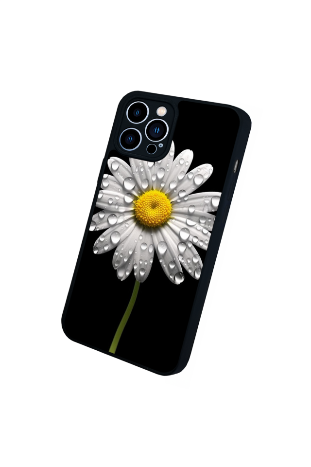 iPhone 12 Pro Max Uyumlu Papatya Tasarımlı Glossy Premium Kılıf