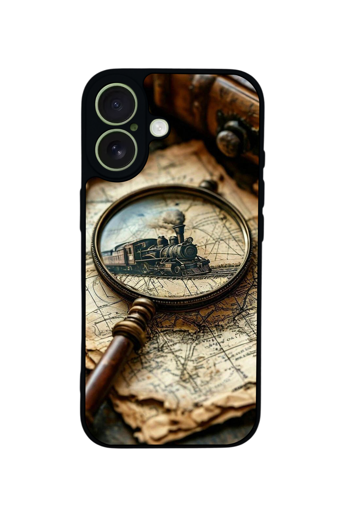 iPhone 17 Uyumlu Pusula Tasarımlı Glossy Premium Kılıf