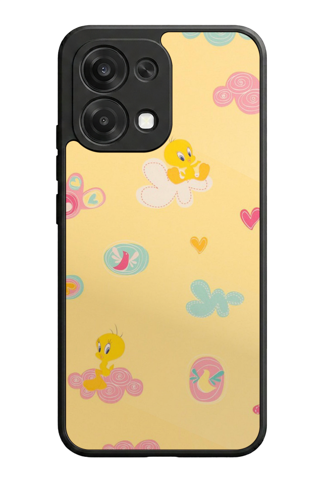 Oppo A6 Pro Uyumlu Tweety Tasarımlı Glossy Premium Kılıf