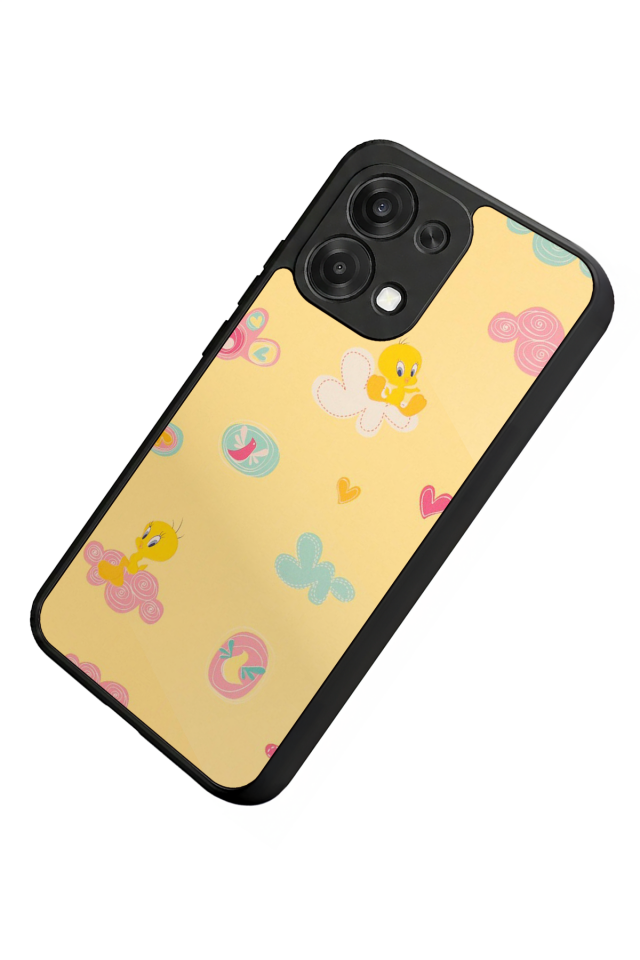 Oppo A6 Pro Uyumlu Tweety Tasarımlı Glossy Premium Kılıf