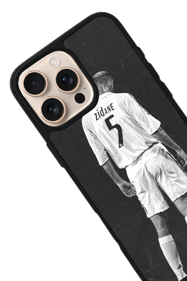 iPhone 16 Pro Max Uyumlu Zidane Tasarımlı Glossy Premium Kılıf
