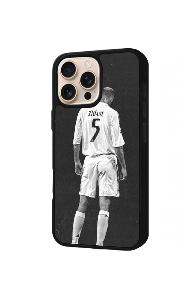 iPhone 16 Pro Max Uyumlu Zidane Tasarımlı Glossy Premium Kılıf