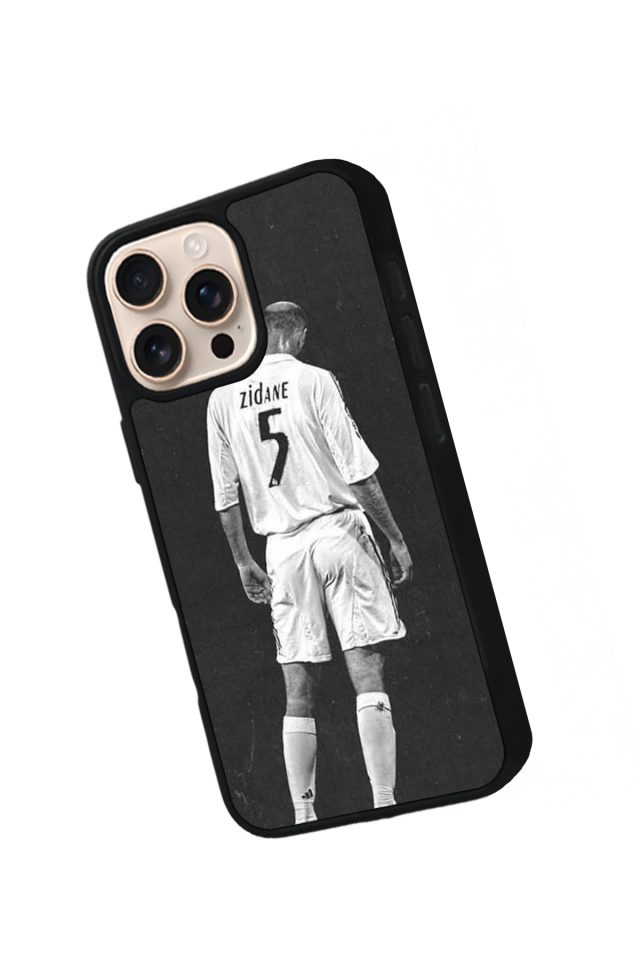 iPhone 16 Pro Max Uyumlu Zidane Tasarımlı Glossy Premium Kılıf