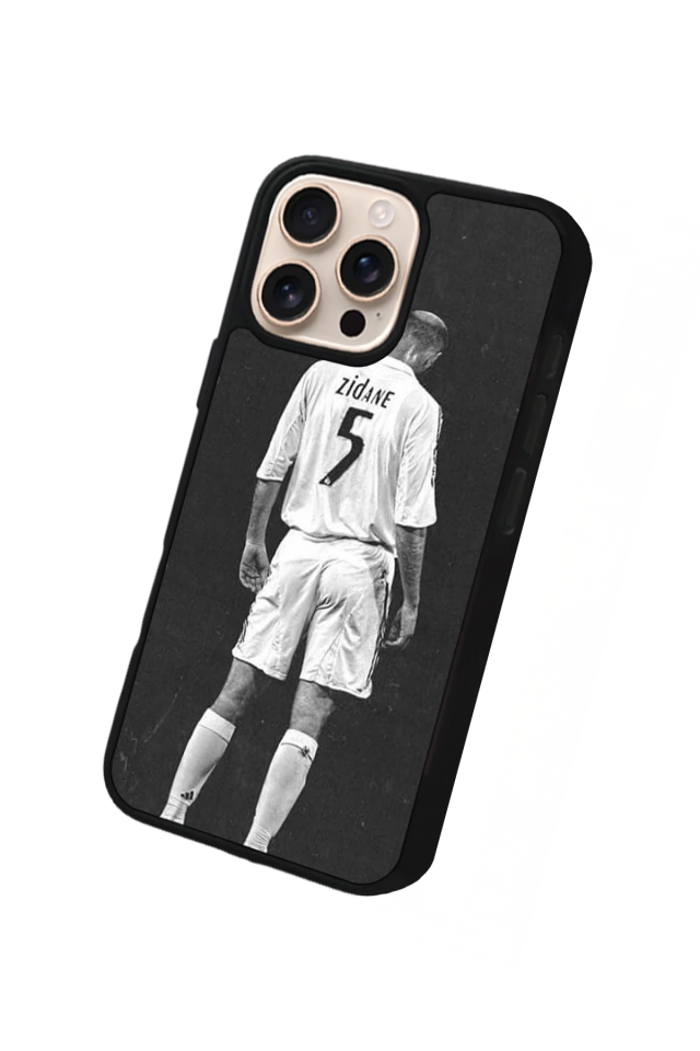 iPhone 16 Pro Max Uyumlu Zidane Tasarımlı Glossy Premium Kılıf