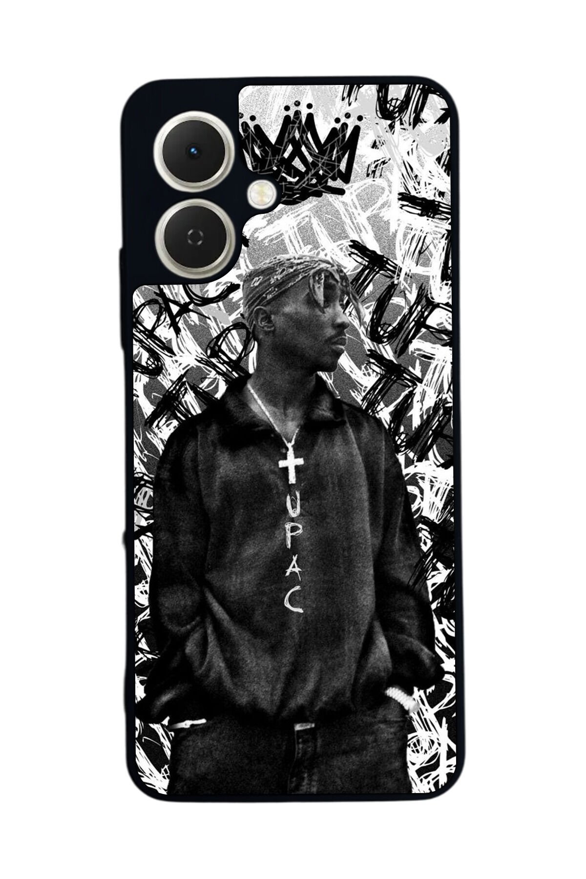Tecno Spark GO 2 Uyumlu Tupac Tasarımlı Glossy Premium Kılıf