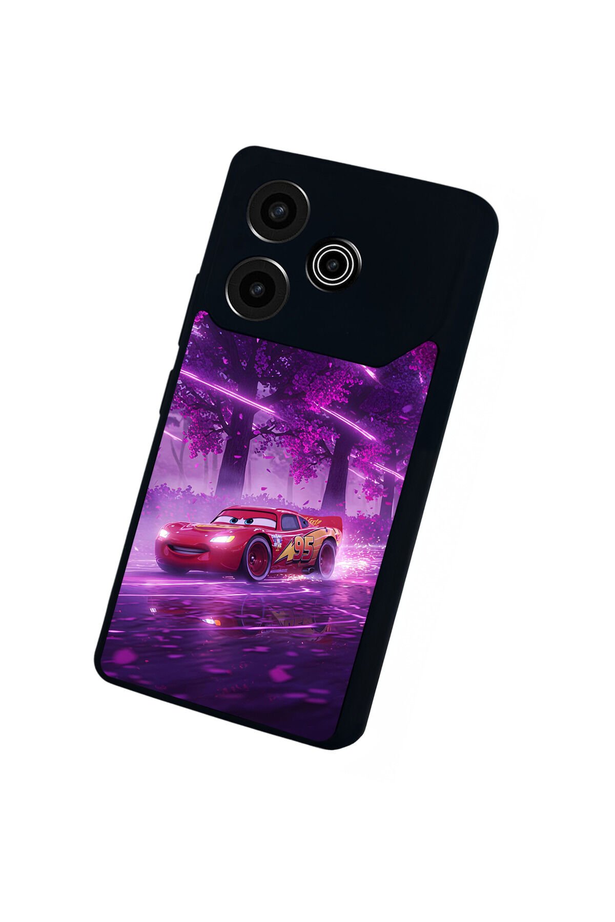 Tecno Pova 6 Uyumlu Şimsek McQueen Tasarımlı Glossy Premium Kılıf