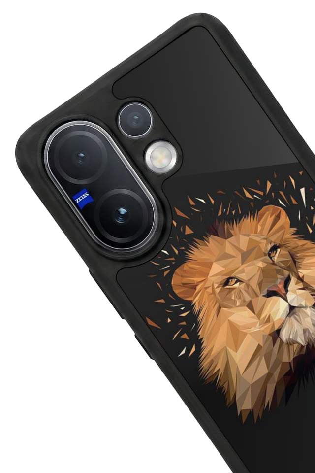 Vivo V60 Uyumlu Aslan Tasarımlı Glossy Premium Kılıf
