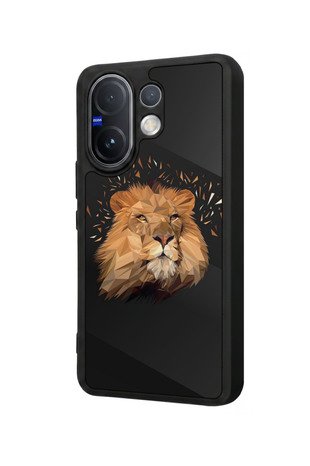 Vivo V60 Uyumlu Aslan Tasarımlı Glossy Premium Kılıf