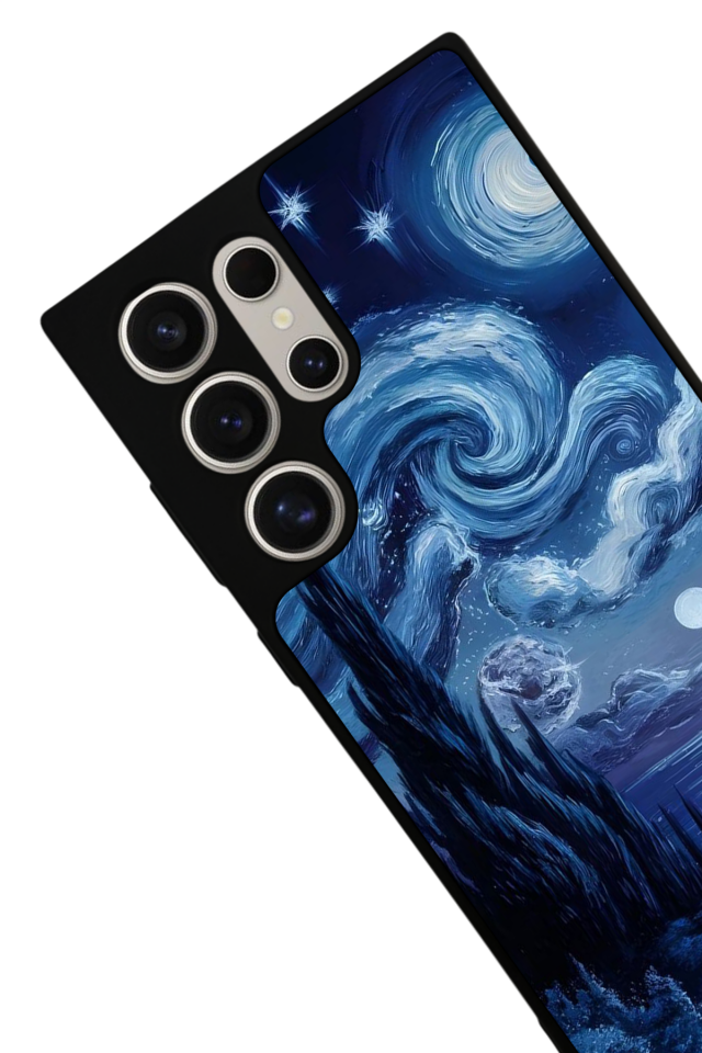 Samsung Galaxy S24 Ultra Uyumlu Ay Tasarımlı Glossy Premium Kılıf