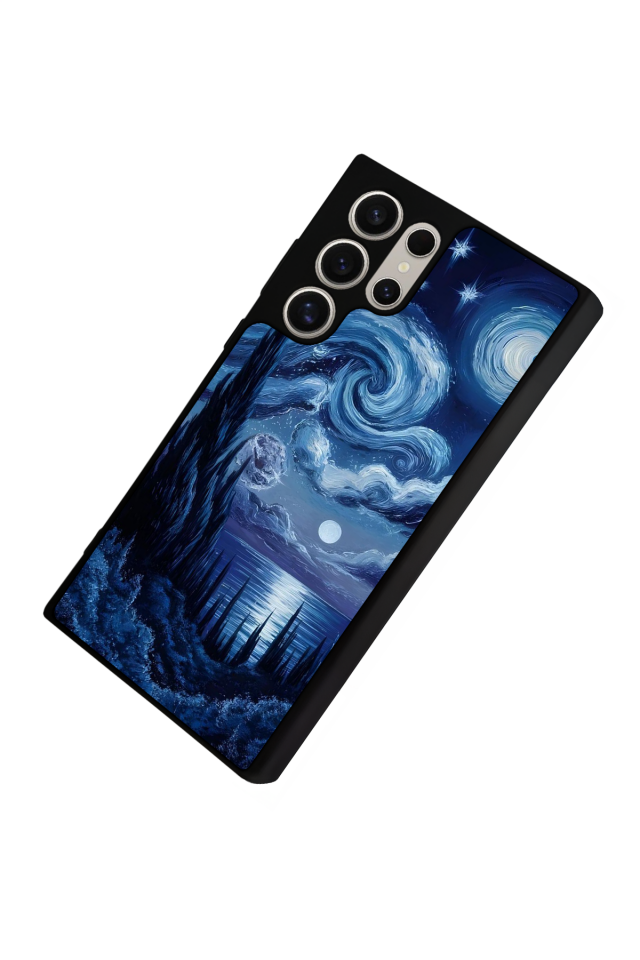 Samsung Galaxy S24 Ultra Uyumlu Ay Tasarımlı Glossy Premium Kılıf