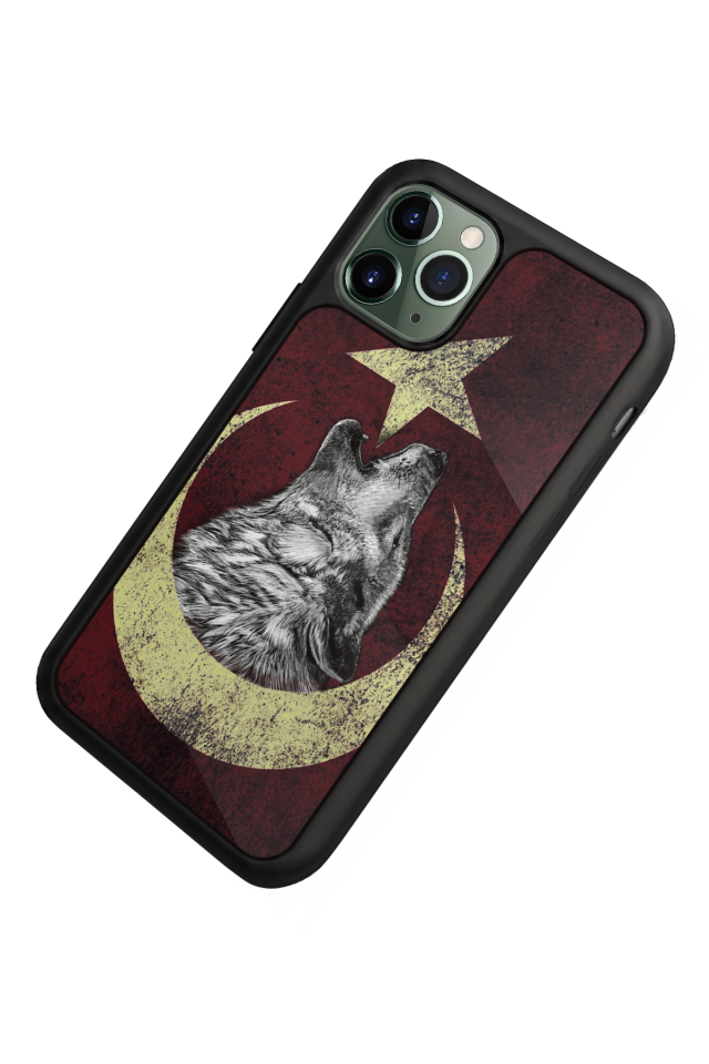 iPhone 11 Pro Uyumlu Bozkurt Tasarımlı Glossy Premium Kılıf