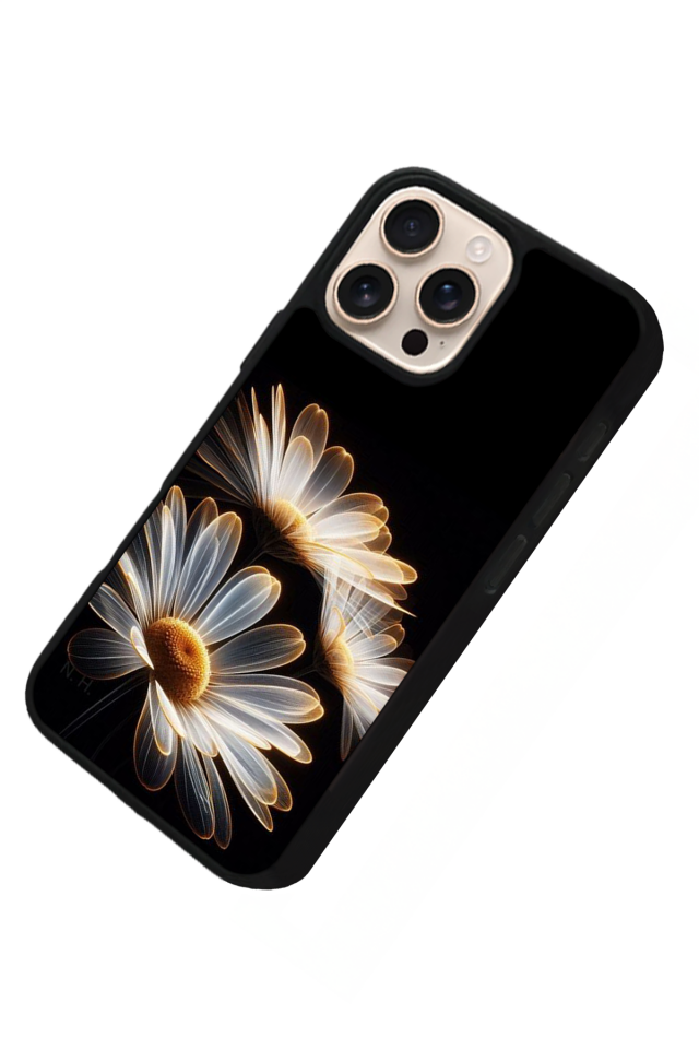 iPhone 14 Pro Uyumlu Cicek Tasarımlı Glossy Premium Kılıf