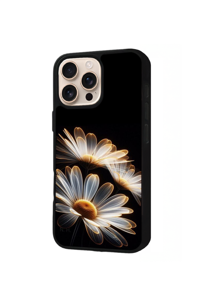 iPhone 14 Pro Uyumlu Cicek Tasarımlı Glossy Premium Kılıf