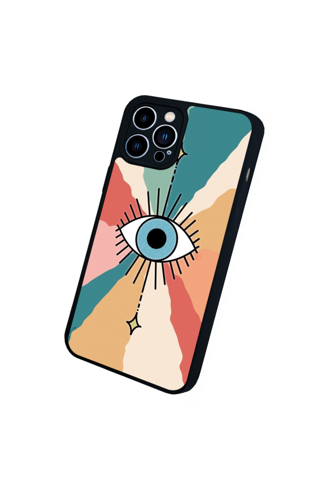 iPhone 13 Pro Max Uyumlu Göz Tasarımlı Glossy Premium Kılıf