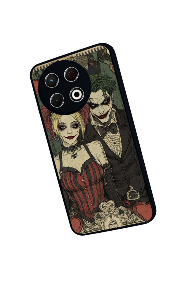 Tecno Spark 30 Pro Uyumlu Kalp Love Tasarımlı Glossy Premium Kılıf