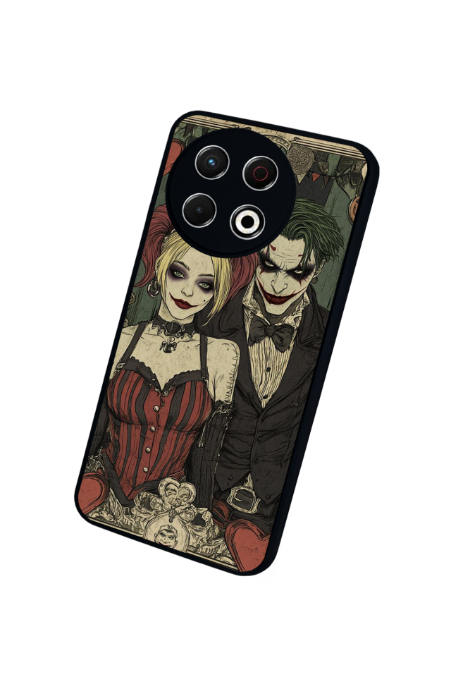 Tecno Spark 30 Pro Uyumlu Kalp Love Tasarımlı Glossy Premium Kılıf