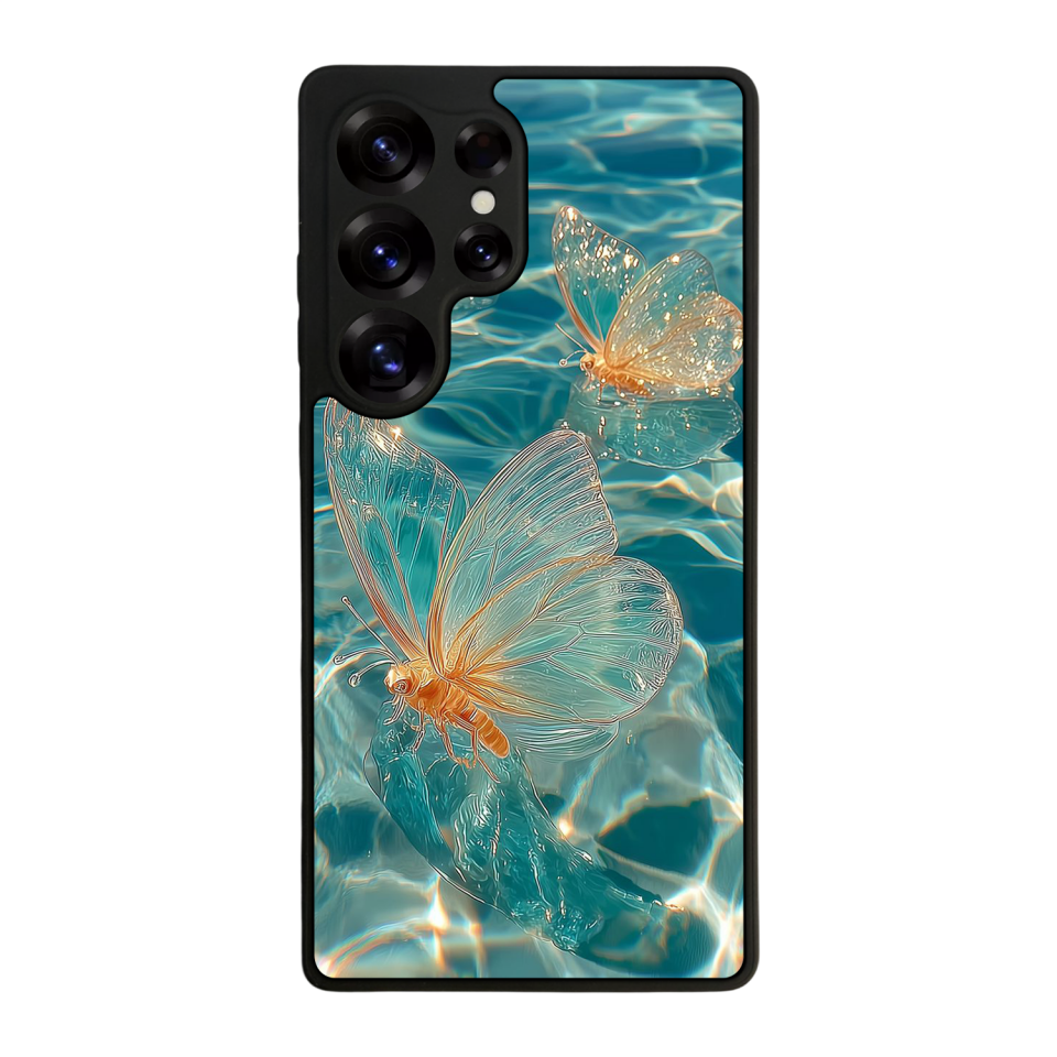 Samsung Galaxy S25 Ultra Uyumlu Kelebek Tasarımlı Glossy Premium Kılıf