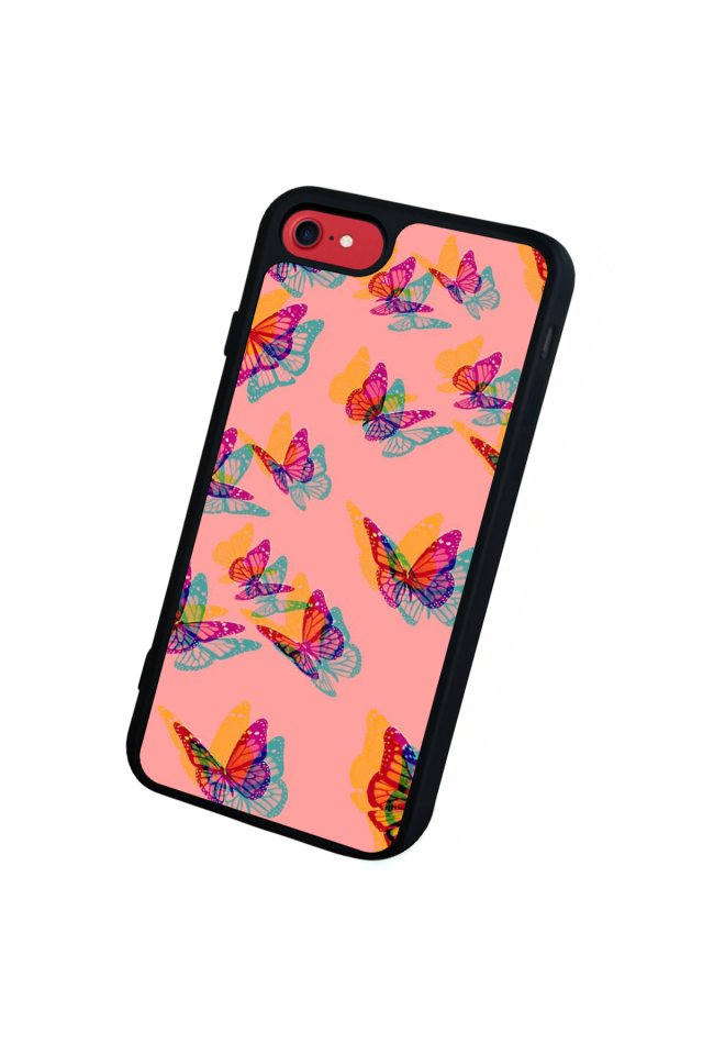iPhone 8 Uyumlu Kelebek Tasarımlı Glossy Premium Kılıf