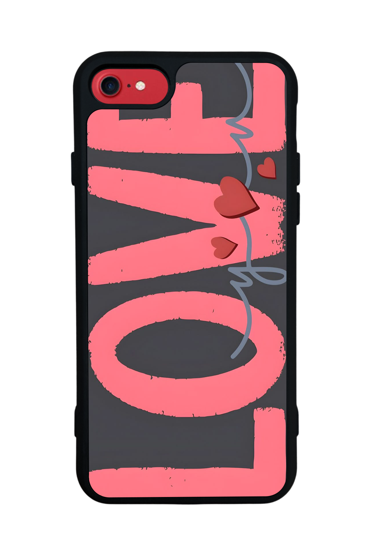 iPhone SE Uyumlu Love Tasarımlı Glossy Premium Kılıf