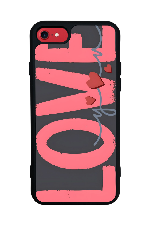 iPhone SE Uyumlu Love Tasarımlı Glossy Premium Kılıf