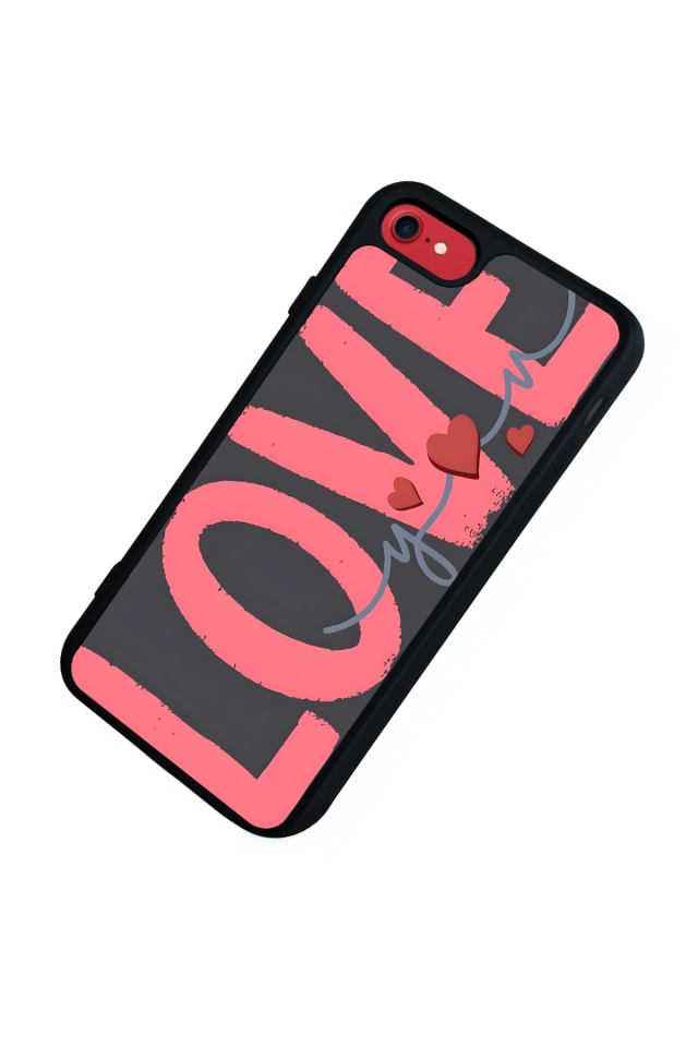 iPhone SE Uyumlu Love Tasarımlı Glossy Premium Kılıf