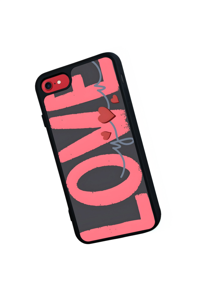iPhone SE Uyumlu Love Tasarımlı Glossy Premium Kılıf