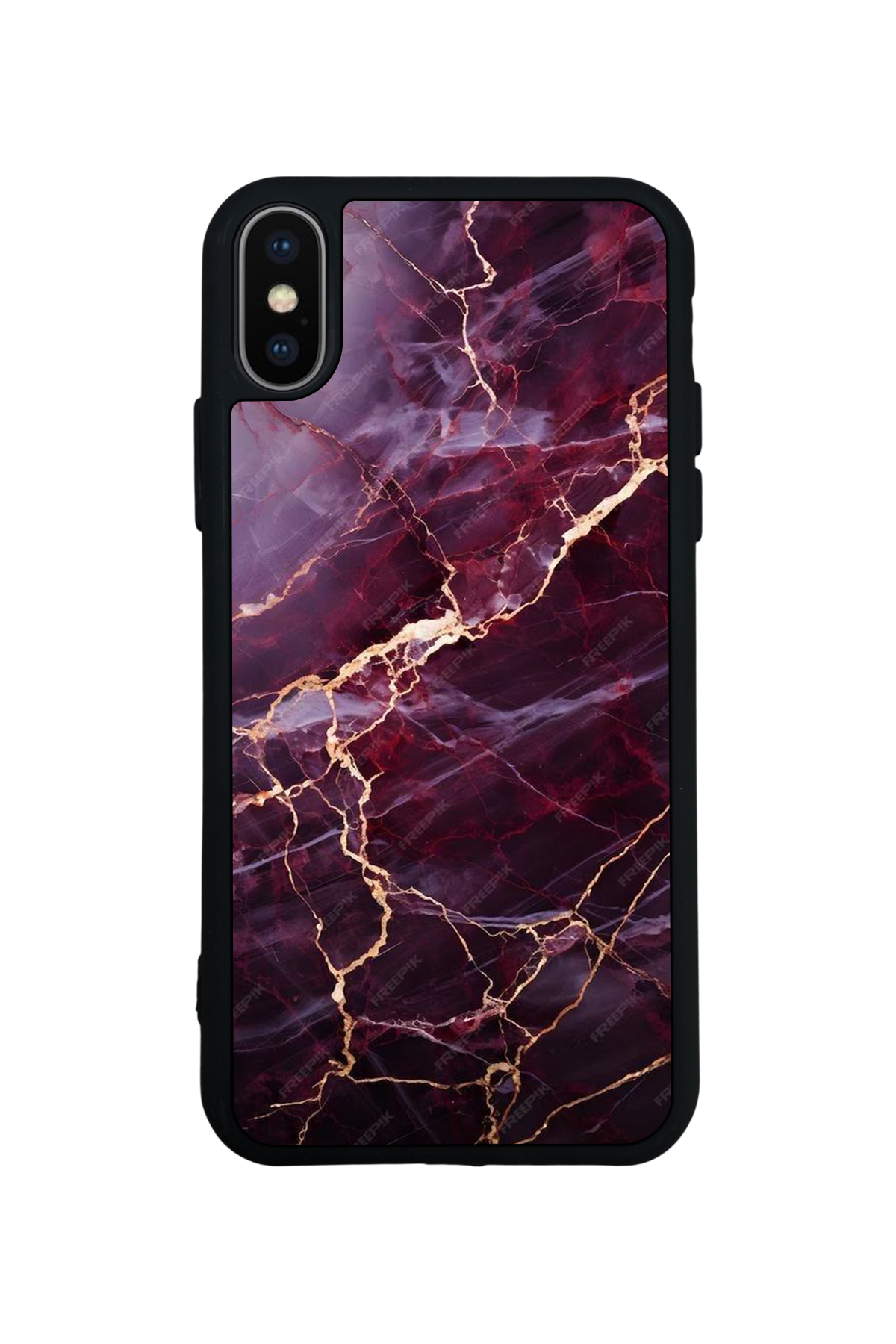 iPhone X/ XS Uyumlu Mermer Marble Tasarımlı Glossy Premium Kılıf