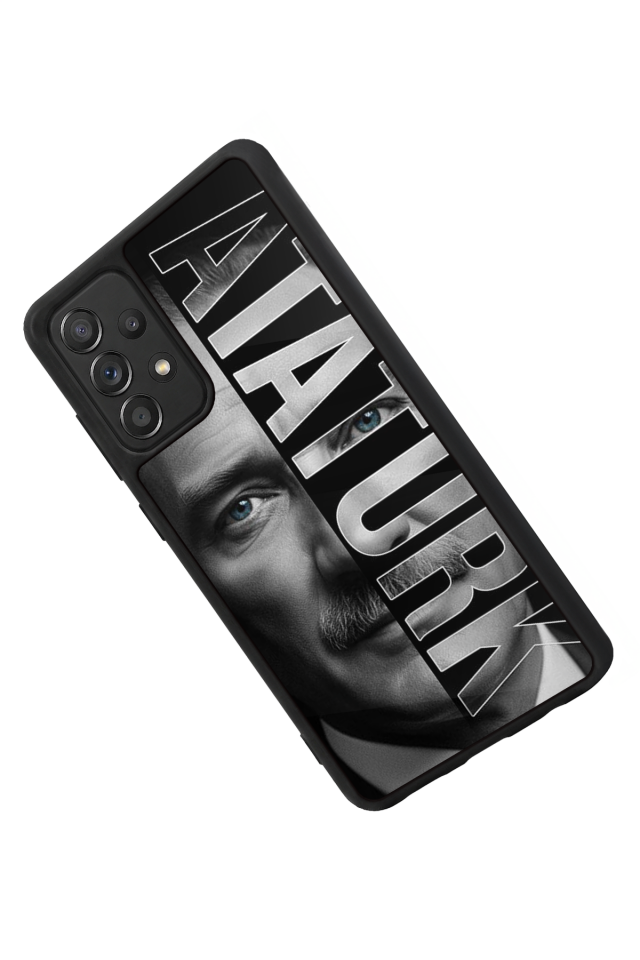 Samsung Galaxy A72 Uyumlu Mustafa Kemal Ataturk Tasarımlı Glossy Premium Kılıf
