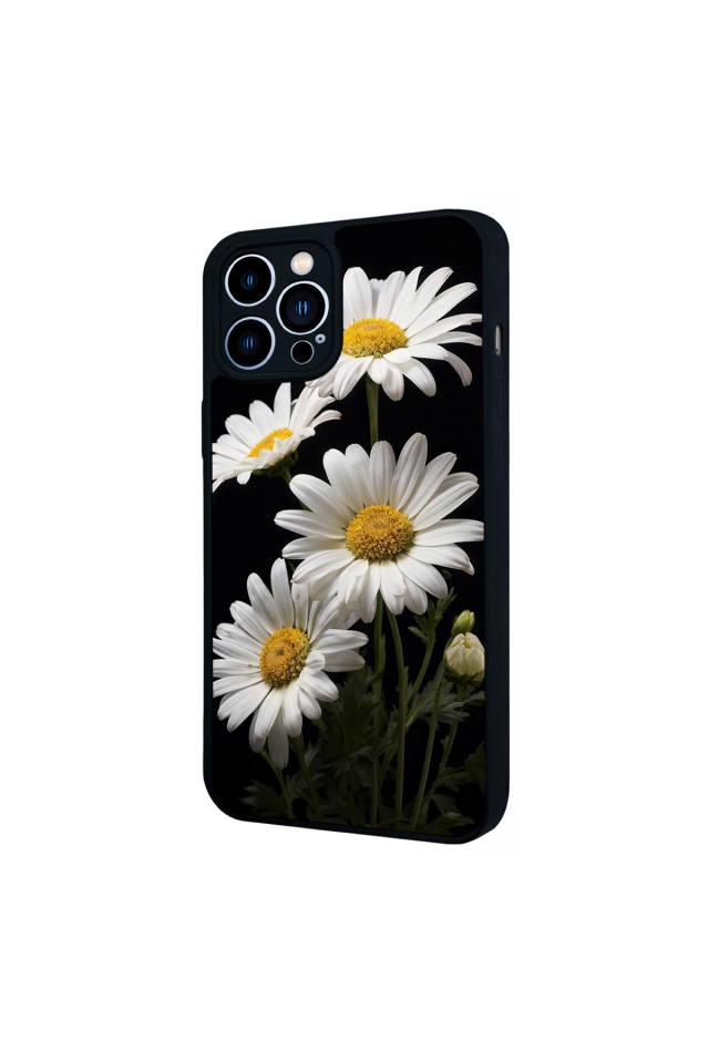 iPhone 12 Pro Max Uyumlu Papatya Tasarımlı Glossy Premium Kılıf