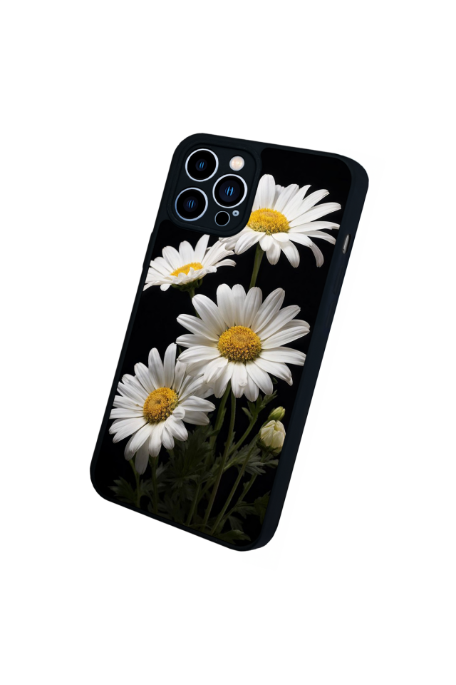 iPhone 12 Pro Max Uyumlu Papatya Tasarımlı Glossy Premium Kılıf