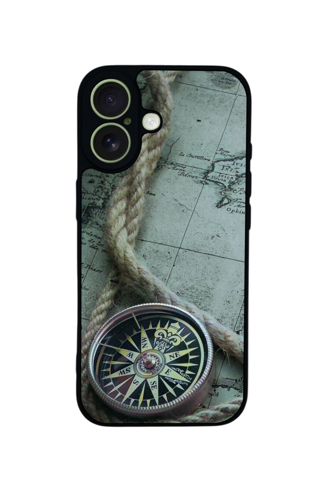 iPhone 17 Uyumlu Pusula Tasarımlı Glossy Premium Kılıf