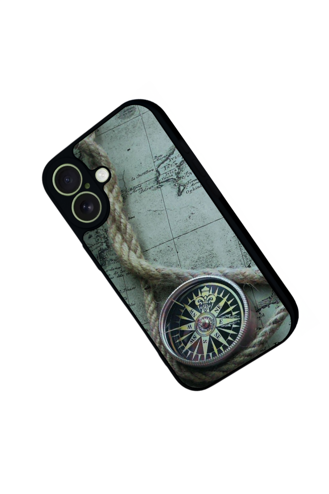 iPhone 17 Uyumlu Pusula Tasarımlı Glossy Premium Kılıf