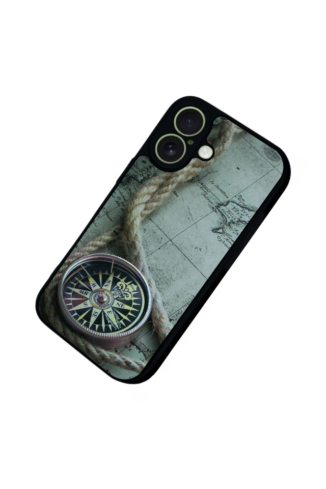 iPhone 17 Uyumlu Pusula Tasarımlı Glossy Premium Kılıf