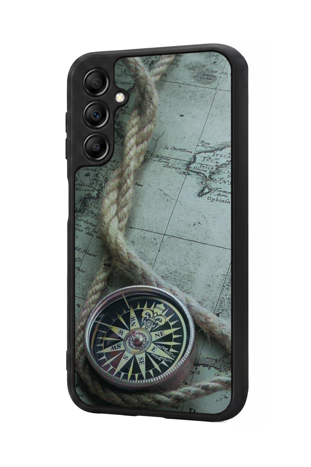 Samsung Galaxy A14 Uyumlu Pusula Tasarımlı Glossy Premium Kılıf