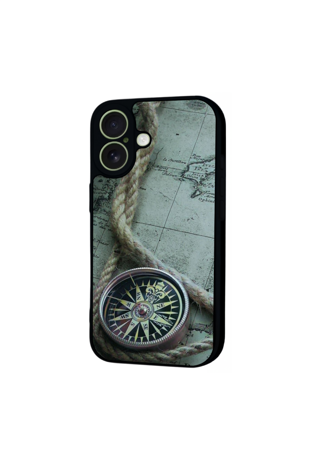 iPhone 17 Uyumlu Pusula Tasarımlı Glossy Premium Kılıf