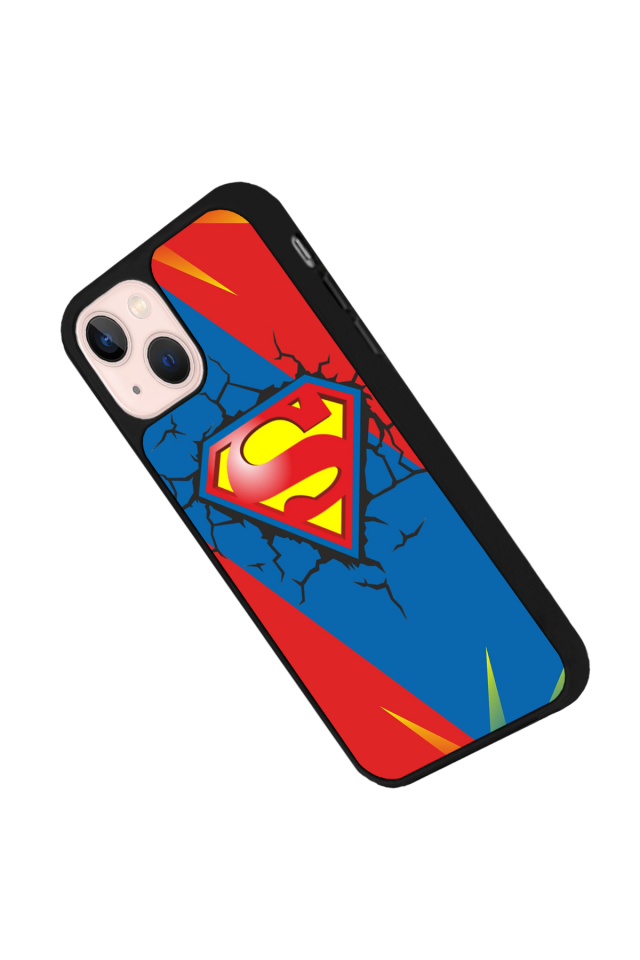 iPhone 13 Mini Uyumlu Superman Tasarımlı Glossy Premium Kılıf