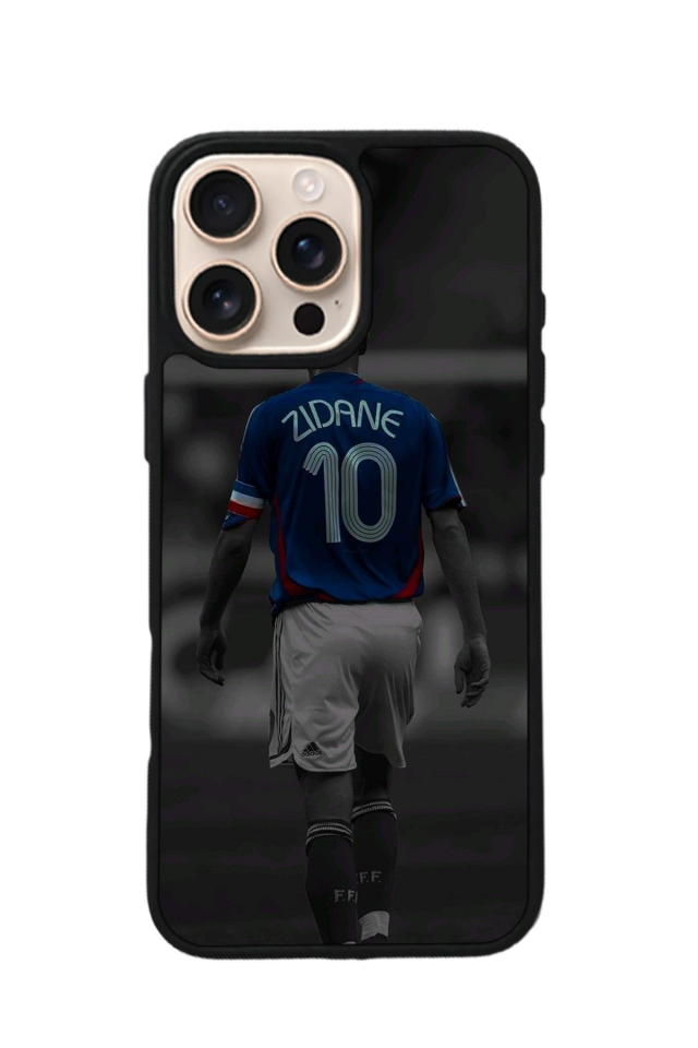 iPhone 16 Pro Max Uyumlu Zidane Tasarımlı Glossy Premium Kılıf