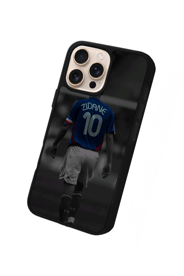iPhone 16 Pro Max Uyumlu Zidane Tasarımlı Glossy Premium Kılıf