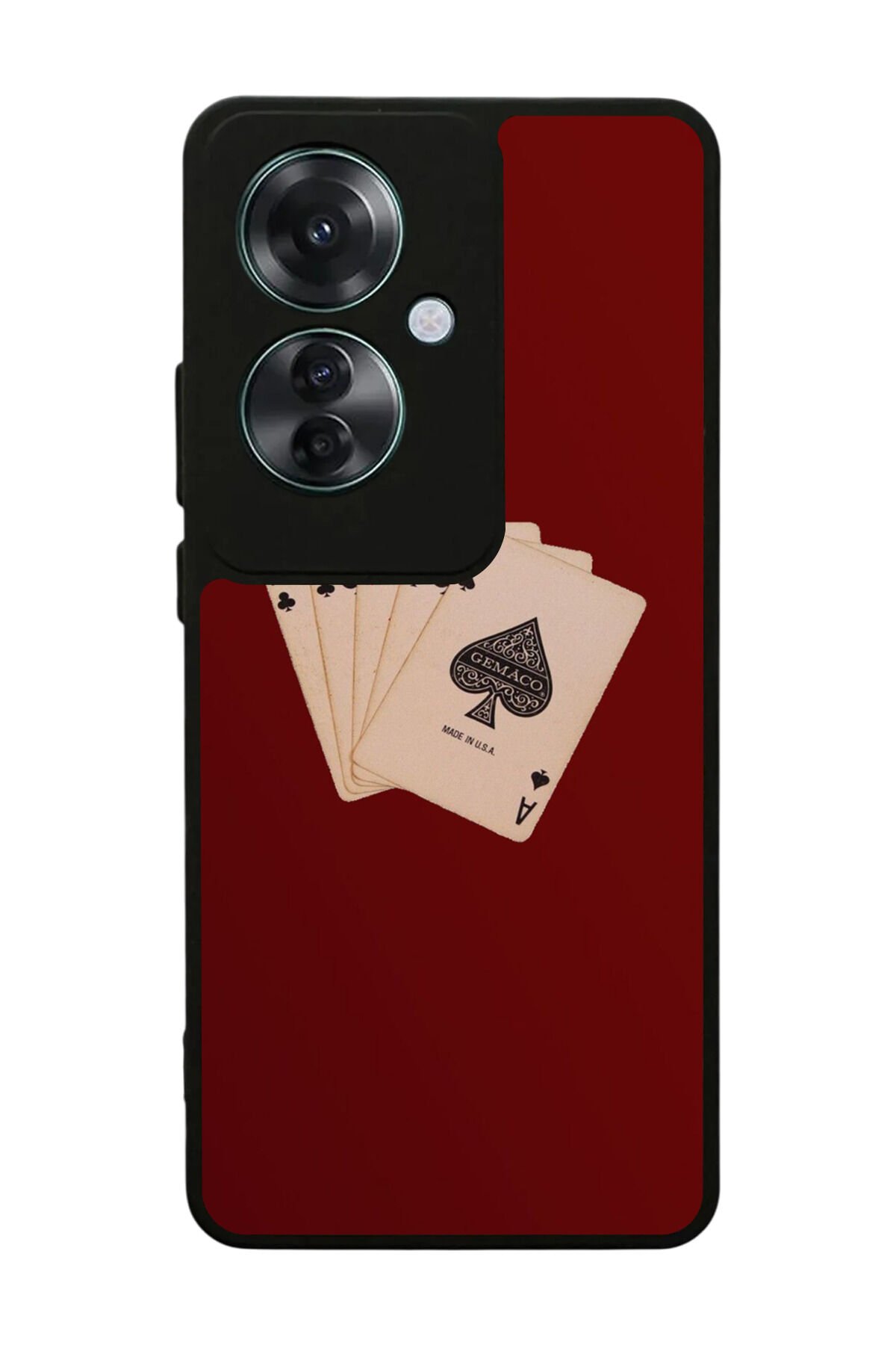 Oppo Reno 11F Uyumlu Kirmizi Tasarımlı Glossy Premium Kılıf