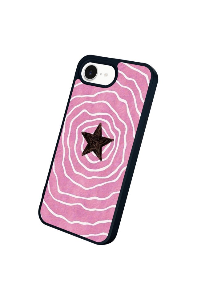 iPhone 16E Uyumlu Retro Yildizlar Tasarımlı Glossy Premium Kılıf