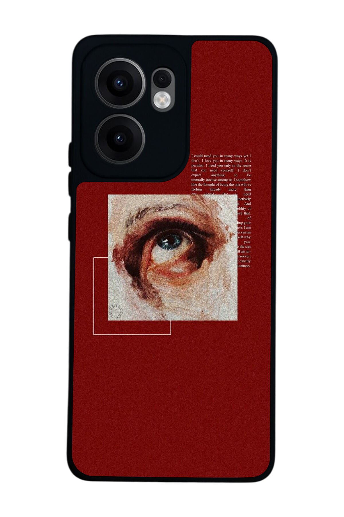 Oppo Reno 13F Uyumlu Kirmizi Tasarımlı Glossy Premium Kılıf