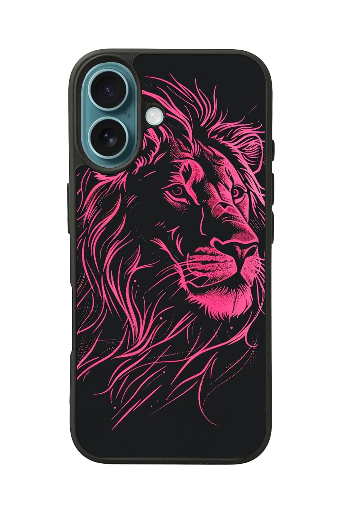 iPhone 16 Uyumlu Aslan Tasarımlı Glossy Premium Kılıf